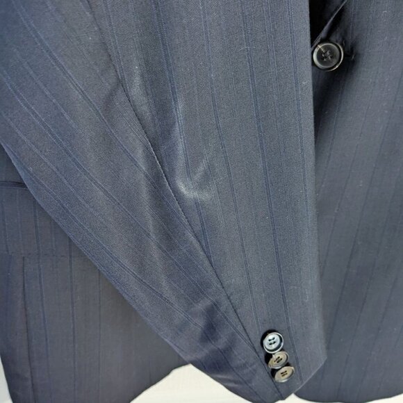 HUGO Boss Wool Suit Blazer Navy 100% Wool 44R US - Picture 15 of 15